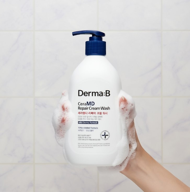 Кремовий гель для душу Derma-B CeraMD відновлювальний 400 мл (8809723786459) - зображення 2