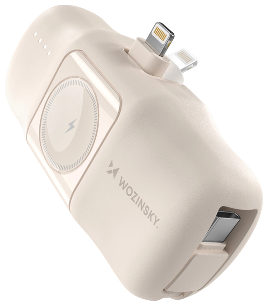 Powerbank Wozinsky WF16-YLS 5000mAh 15W Lightning Beige (WF16-YLS_BEI) - зображення 2