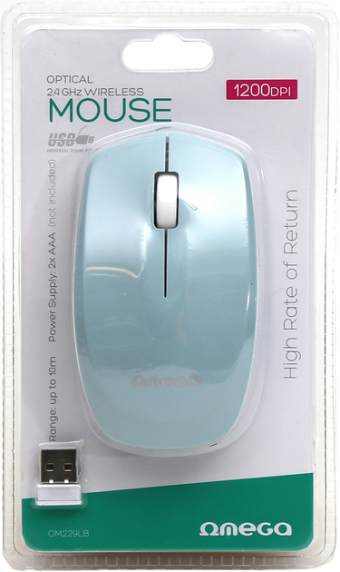 Mysz Omega OM229 Wireless Light Blue (OM229LB) - obraz 5