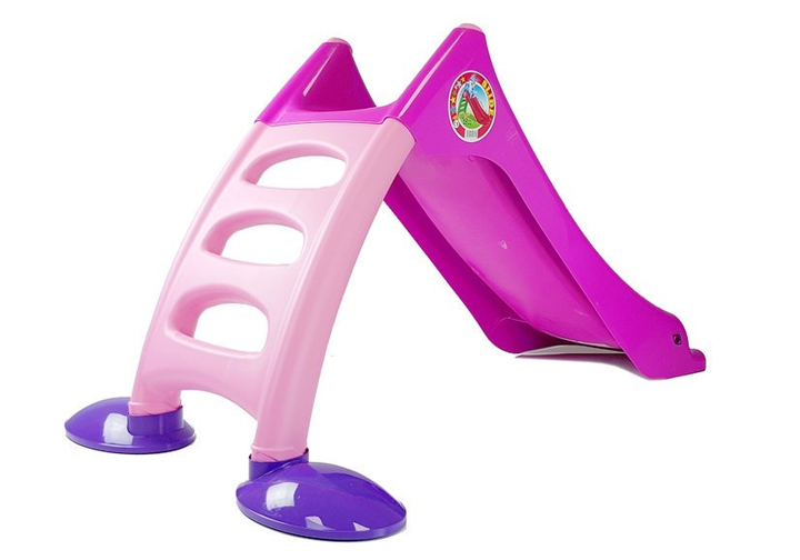 Zjeżdżalnia ogrodowa dla dzieci LEAN Toys 424 Różowo-fioletowa (55985881134702) - obraz 3