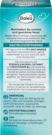 Дневной крем с ниацинамидами для очищения кожи Balea Niacinamide Tagescreme LSF30, 50 ml - изображение 4