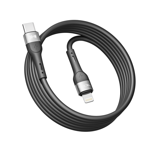USB Ridea RC-XS51 X-Silicone Type-C to Lightning 30W 2m Черный - Фото 3 USB Ridea RC-XS51 X-Silicone Type-C to Lightning 30W 2m Черный - зображення 3