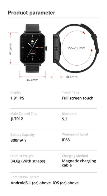 Смарт часы COLMI P81 Black/ черные - изображение 3