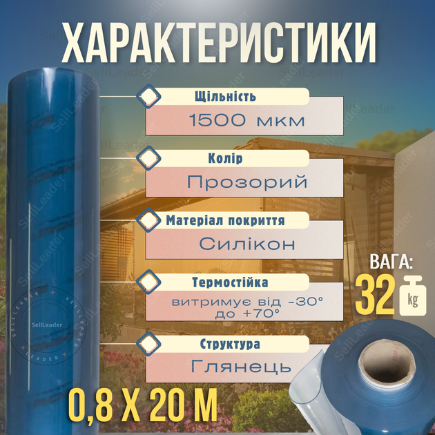 Пленка мягкое стекло 1500мкм 0,8х20м прозрачная гибкая силиконовая для стола тумбочки дверей веранды беседки - Фото 2 Пленка мягкое стекло 1500мкм 0,8х20м прозрачная гибкая силиконовая для стола тумбочки дверей веранды беседки - изображение 2