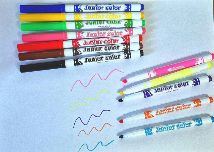 Фломастеры Colorino Fibre Pens смываемые 10 цветов + 2 неон 12 шт 34609PTR - Фото 5 Фломастеры Colorino Fibre Pens смываемые 10 цветов + 2 неон 12 шт 34609PTR - изображение 5