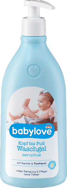 Дитячий шампунь-гель для купання Babylove Waschgel Sensitive 500 ml - зображення 2