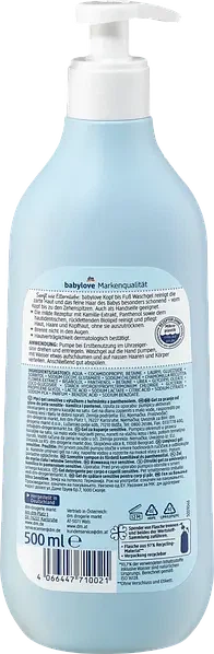 Дитячий шампунь-гель для купання Babylove Waschgel Sensitive 500 ml - зображення 3