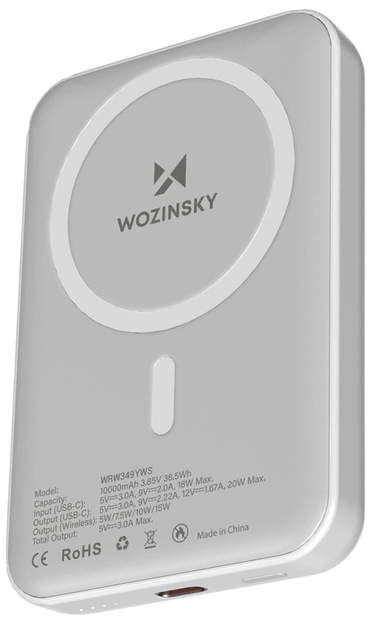 Powerbank Wozinsky Magnetic MagSafe 10000 mAh 20 W White (WRW349YWS) - obraz 2