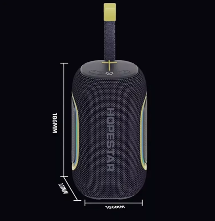 Колонка Bluetooth HOPESTAR P65 LED чорна з підсвіткою - зображення 6