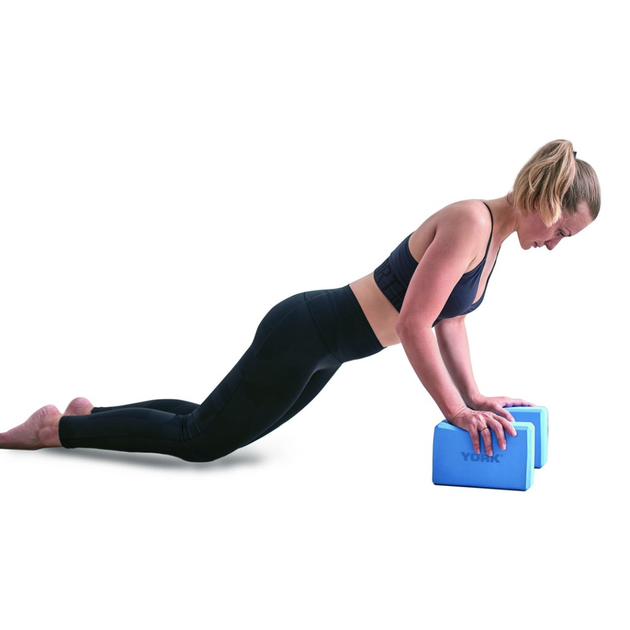 Блок для йоги York Fitness синий 23x15x7 5 см для растяжки йоги пилатеса - изображение 13