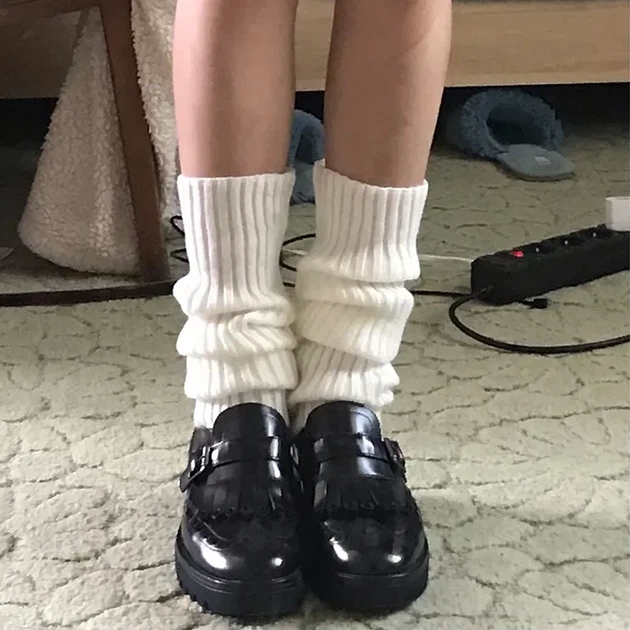 Гетры теплые в япоском стиле кавайи аниме косплей белые One size - Фото 3 Гетры теплые в япоском стиле кавайи аниме косплей белые One size - зображення 3