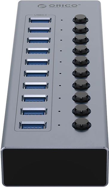 Hub USB Orico 10x USB-A 3.0 with switches (BT2U3-10AB) - obraz 2