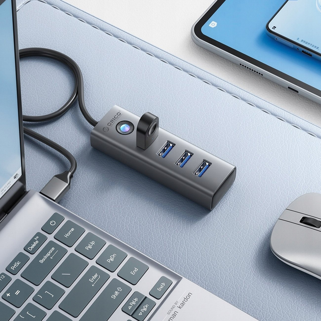 USB хаб Orico 4x USB-A 3.0 (PDD4U-U3) - зображення 3