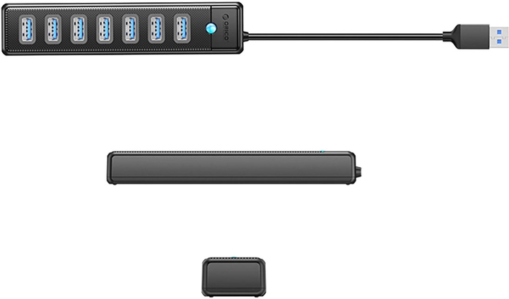 Hub USB Orico 7x USB-A 3.0 + USB-C 5V/3A 1m (PW7U-U3) - obraz 2