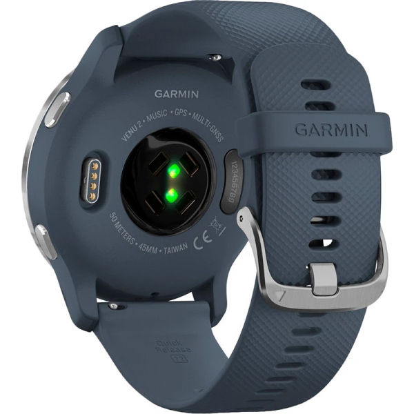 Смарт-годинник Garmin Venu 2 Silver Bezel with Granite Blue Case and Silicone Band (010-02430-10) - изображение 3