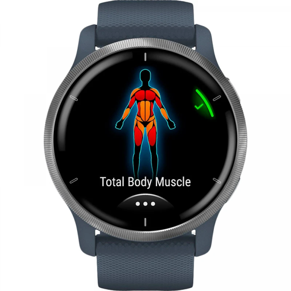 Смарт-годинник Garmin Venu 2 Silver Bezel with Granite Blue Case and Silicone Band (010-02430-10) - изображение 4