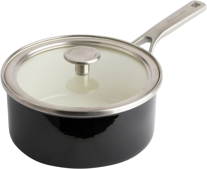 Ковш с крышкой KitchenAid Steel Core 20 см 2.4 л Черный (CC003288-001) - Фото 1 Ковш с крышкой KitchenAid Steel Core 20 см 2.4 л Черный (CC003288-001) - изображение 1