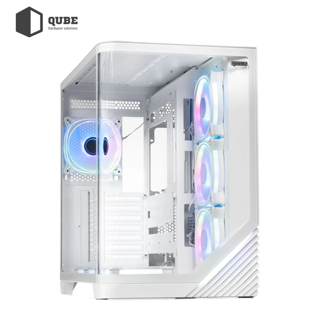 Корпус Qube MIRAGE 7ARGB BTF White (MIRAGE_GWNU3) - зображення 7