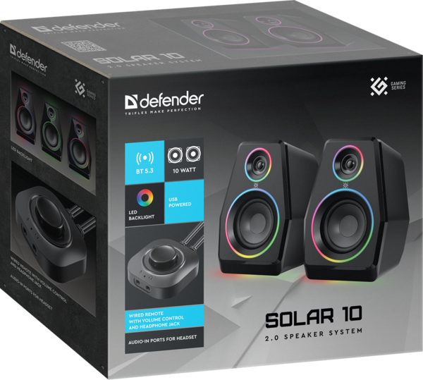 Акустика Defender Solar 10 10Вт (65940) - Фото 12 Акустика Defender Solar 10 10Вт (65940) - изображение 12