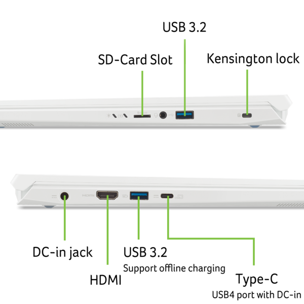 Ноутбук Acer Nitro V 14 ANV14-61-R1RE (NH.QTYEU.004) Pearl White - Фото 11 Ноутбук Acer Nitro V 14 ANV14-61-R1RE (NH.QTYEU.004) Pearl White - изображение 11