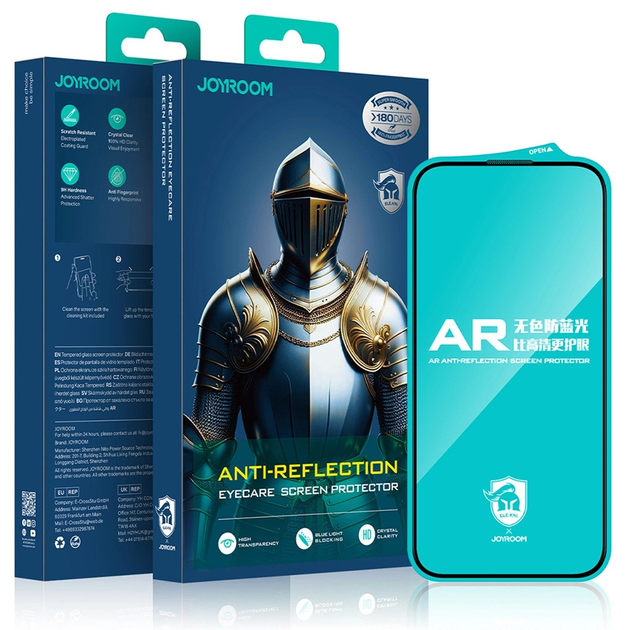 Szklo hartowane JOYROOM JR-MAR0318 z antyrefleksem na iPhone 16 Pro Max (6956116734428) - obraz 3