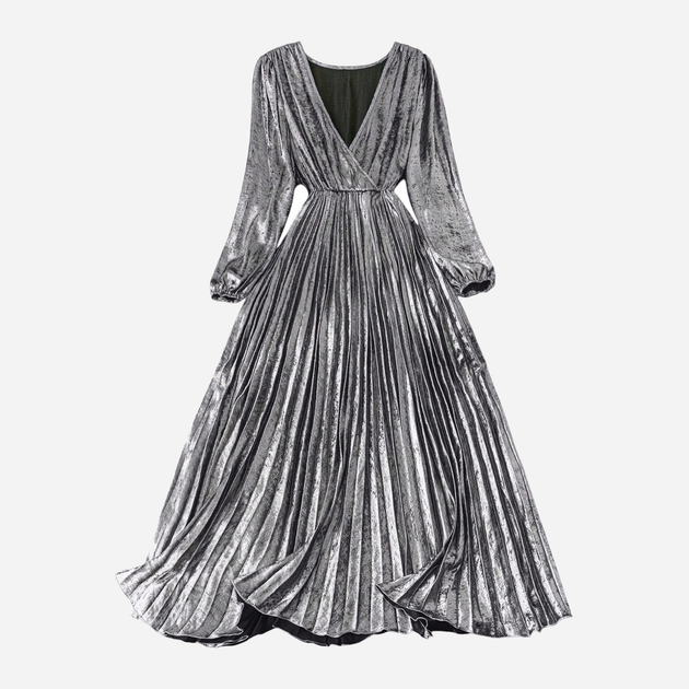 Акція на Сукня осіння жіноча SHEIN GD-00202406 4XL Срібляста від Rozetka