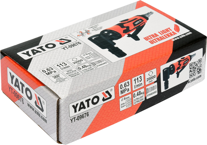 Szlifierka kątowa pneumatyczna YATO YT-09676 - obraz 3