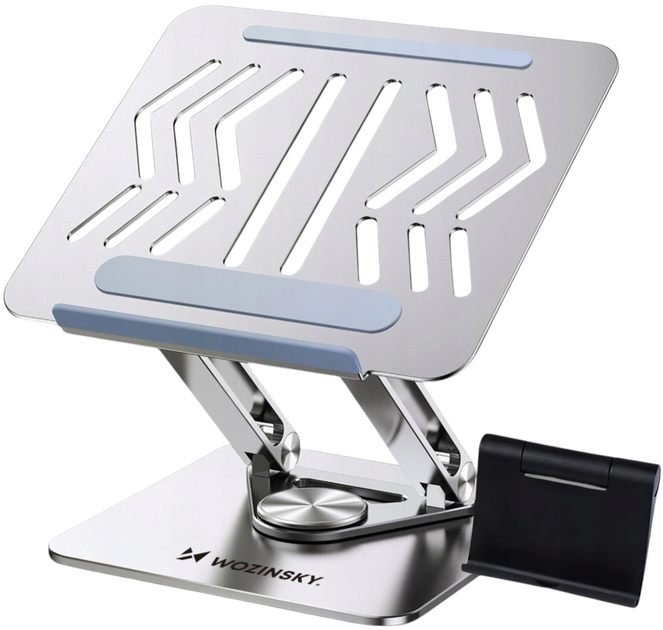 Podstawka pod laptopa Wozinsky WRS-CPY84SS Silver (5907769364617) + Podstawka do smartfona gratis! - obraz 3