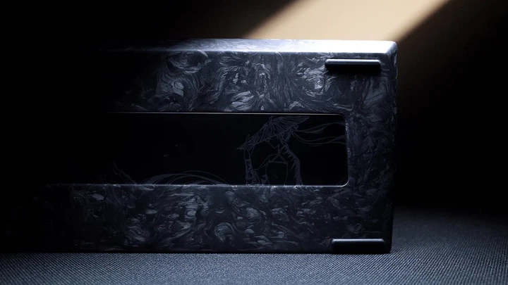 Клавиатура WLMOUSE YING75 Forged Carbon Fiber Black Frosted Transparent PC Nightfall Gateron Custom - изображение 7