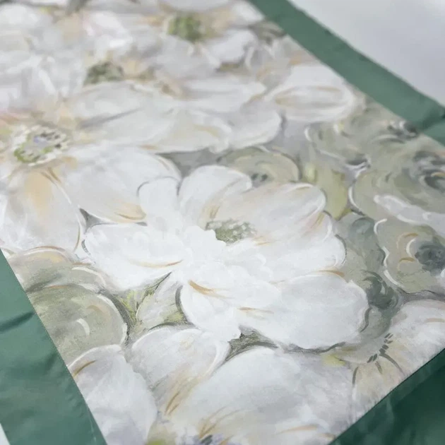 Комплект постільної білизни Diana Textile Spring Flowers тенсел 220x240 см Зелений + Бежевий - зображення 7