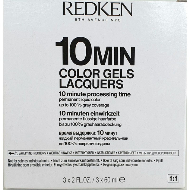 Zestaw farb do włosów Redken Color Gels Lacquers 10 Min 6NN Chocolate Mousse 3x60 ml (3474637132989) - obraz 4