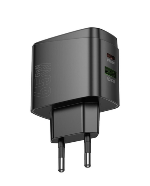 Зарядний пристрій Hoco CS63A Bright PD65W (1A1C) Чорний - Фото 1 Зарядний пристрій Hoco CS63A Bright PD65W (1A1C) Чорний - зображення 1
