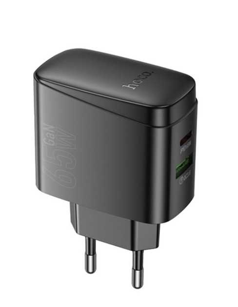 Зарядний пристрій Hoco CS63A Bright PD65W (1A1C) Чорний - Фото 2 Зарядний пристрій Hoco CS63A Bright PD65W (1A1C) Чорний - зображення 2