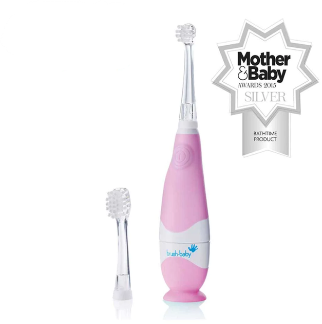 Brush-Baby BabySonic звуковая зубная щетка, 0-3 года розовая - изображение 3