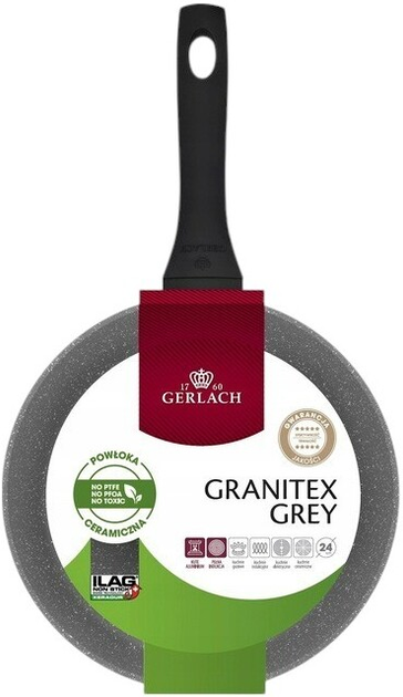 Сковорода Gerlach Granitex Grey 28 см (5901035504585) - зображення 4