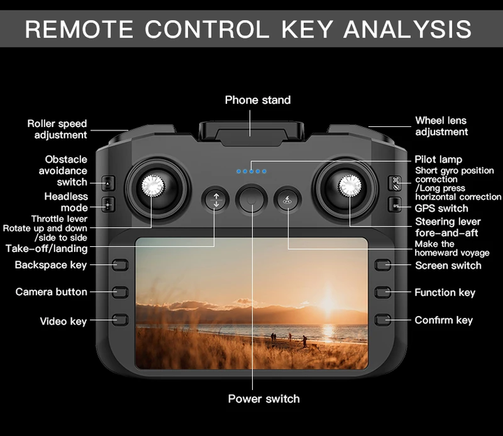 Квадрокоптер SG103 PRO GPS дрон с экраном и камерой HD – до 25 мин полета без смартфона управление через экран - Фото 5 Квадрокоптер SG103 PRO GPS дрон с экраном и камерой HD – до 25 мин полета без смартфона управление через экран - изображение 5