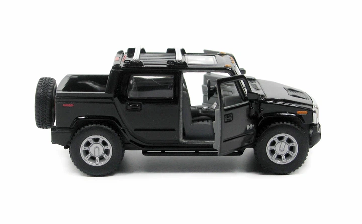 Модель металева KINSMART HUMMER H2 SUT 2005 пікап чорний - Фото 6 Модель металева KINSMART HUMMER H2 SUT 2005 пікап чорний - зображення 6