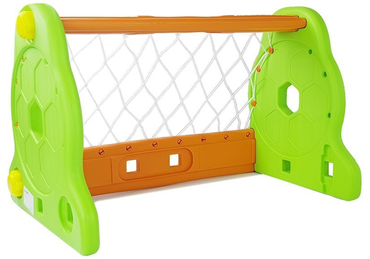 Футбольні ворота для дітей LEAN Toys з м'ячем Зелено-Помаранчеві (5903802455069) - зображення 4