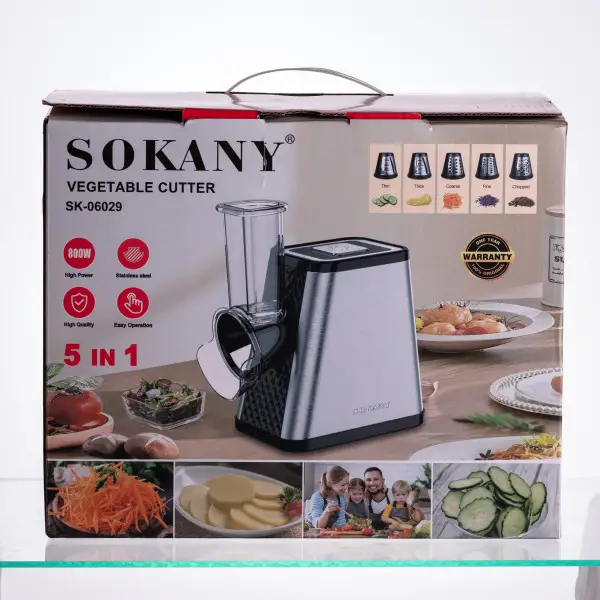 Овощерезка электрическая Sokany терка для овощей терки для моркови по корейски мультирезка с насадками 800 Вт - Фото 10 Овощерезка электрическая Sokany терка для овощей терки для моркови по корейски мультирезка с насадками 800 Вт - изображение 10