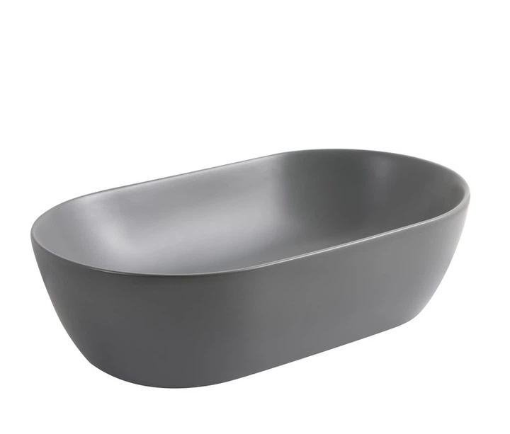 Раковина накладная Mixxus Premium ELLIPSE-0109 GRAY 500x300x140mm (MP6653) - изображение 2