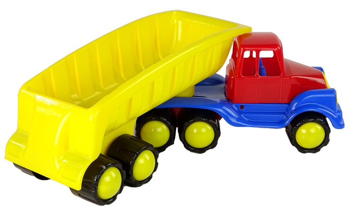 Duży samochód LEAN Toys z naczepą 70 cm Żółty (5900992000512) - obraz 3