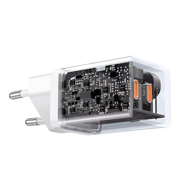 Мережевий зарядний пристрій Baseus GaN5 Pro Fast Charger C+C 40W EU White - Фото 5 Мережевий зарядний пристрій Baseus GaN5 Pro Fast Charger C+C 40W EU White - изображение 5