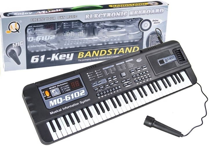 Електричне піаніно Lean Toys Keyboard MQ-6102 61 з мікрофоном 1476 (5905884457573) - зображення 1