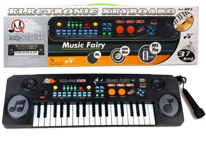 Піаніно-орган Lean Toys Keyboard з мікрофоном, 37 клавіш, 2217 (5905515354233) - зображення 1