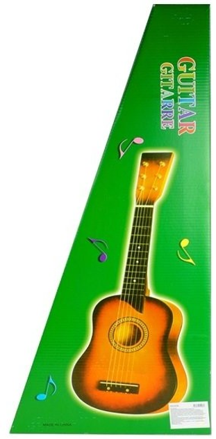 Деревянная классическая гитара Lean Toys с кубиком 60 см Синяя 2246 (5903802450279) - зображення 1