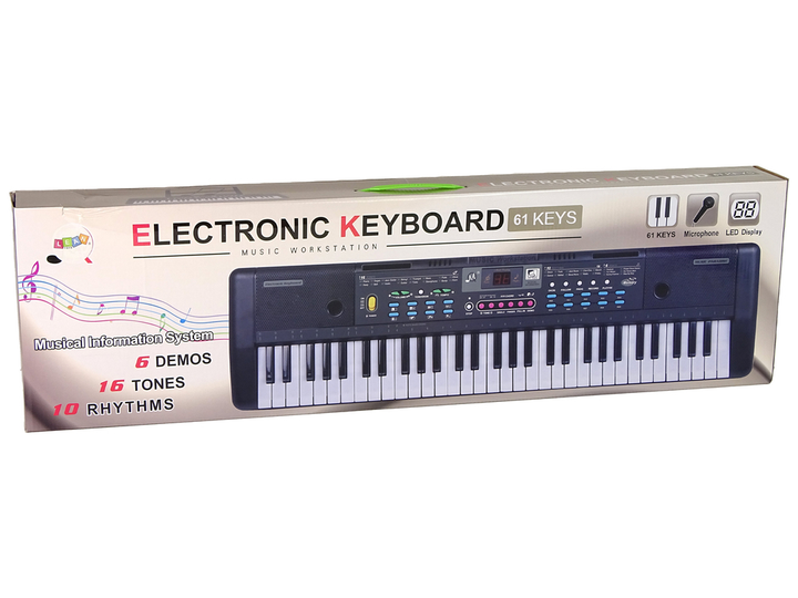 Піаніно Lean Toys Keyboard MQ-6112 з мікрофоном і тримачем для нот та 61 клавішами 14617 (5905515350723) - зображення 1