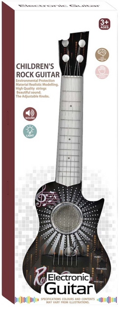 Gitara elektryczna Lean Toys ze światłami i dźwiękami oraz kostką 19616 (5905991009917) - obraz 1