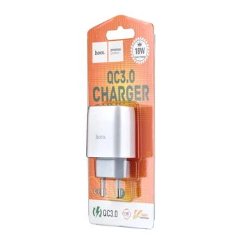 Сетевое зарядное устройство Hoco C72Q (USB/QC3.0)- белый - изображение 2
