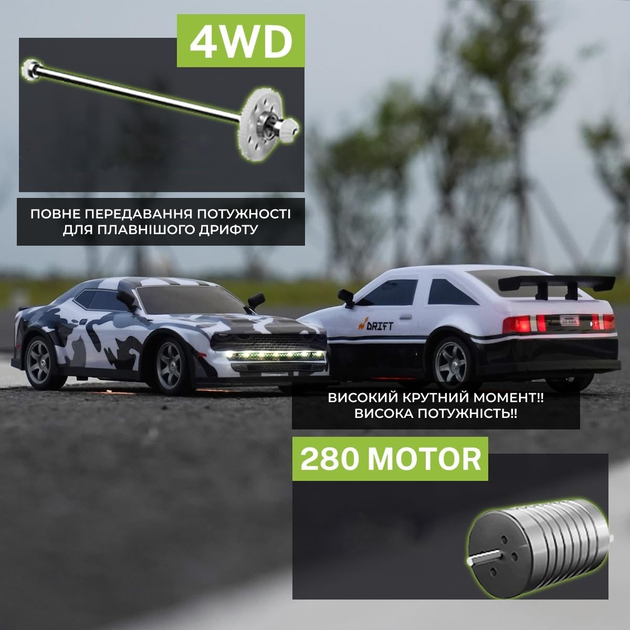 Радиоуправляемая машинка SJY S921 1:16 4WD на пульте управления до 25 км/ч, RC дрифт автомобиль, 2 аккумулятора, LED-подсветка, дрифт-шины - изображение 13