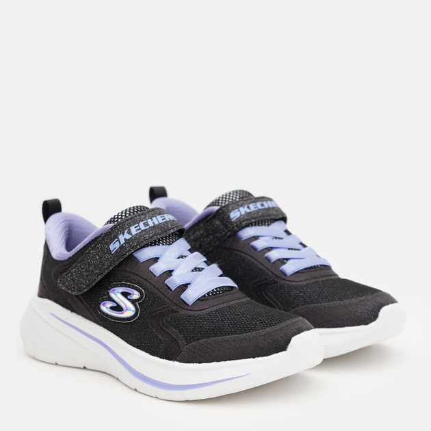 Дитячі кросівки для дівчинки Skechers Wave 92 303557L BLK 32 Чорні (197976300859)